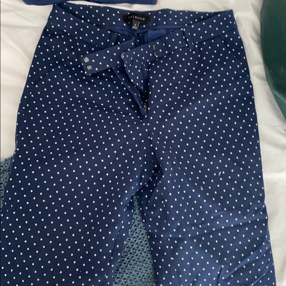 Talbots polka dot pants